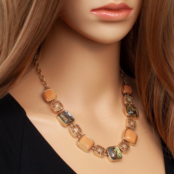 NRQ Multi Stone Gold Necklace - Picture 3 of 5